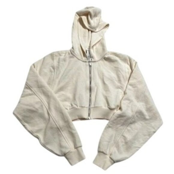 ALO Yoga Sweet Escape Zip Up Hoodie in Ivory - Picture 1 of 5